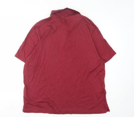 Marks and Spencer Men's Red 2XL Short Sleeve Polo