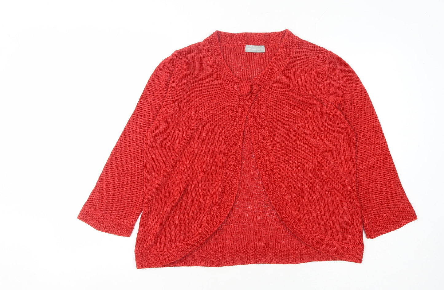 Womens UK Size 16 Marks and Spencer Red Cardigan Jumper
