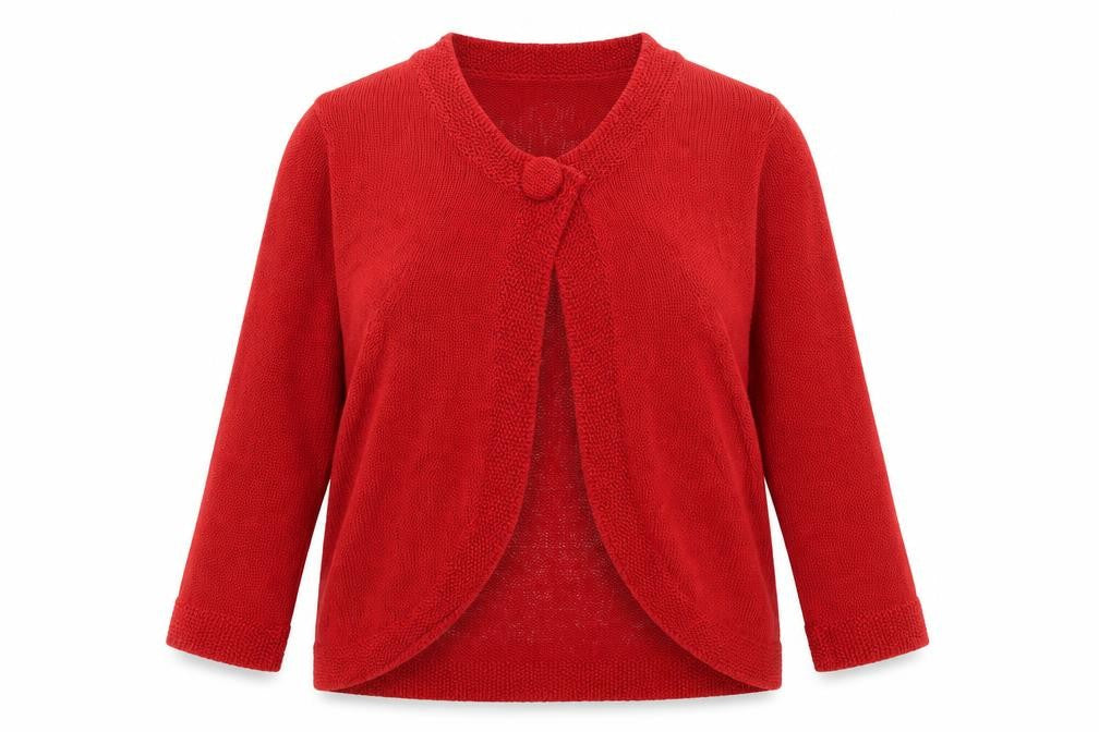 Womens UK Size 16 Marks and Spencer Red Cardigan Jumper