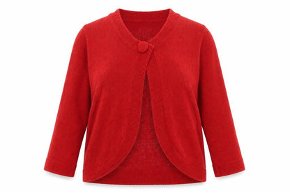Womens UK Size 16 Marks and Spencer Red Cardigan Jumper