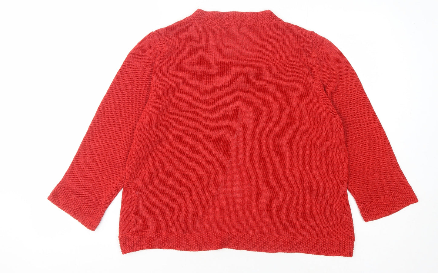 Womens UK Size 16 Marks and Spencer Red Cardigan Jumper
