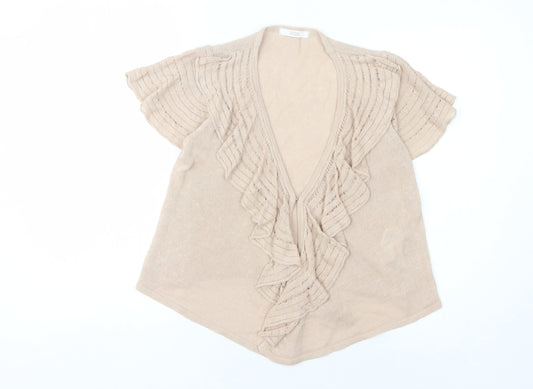 Womens UK Size 10 Marks and Spencer Beige Shrug Jumper
