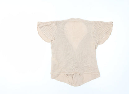 Womens UK Size 10 Marks and Spencer Beige Shrug Jumper