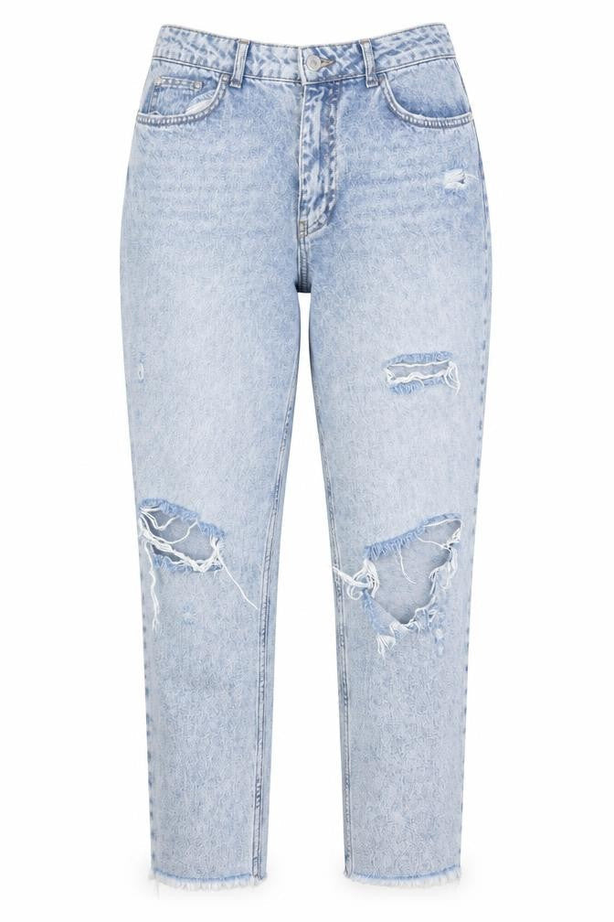 Womens UK Size 12 New Look Regular Fit Mom Blue Jeans