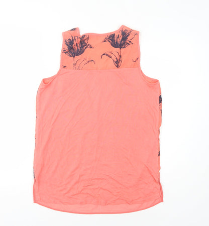 Womens UK Size 10 NEXT Orange Basic Tank