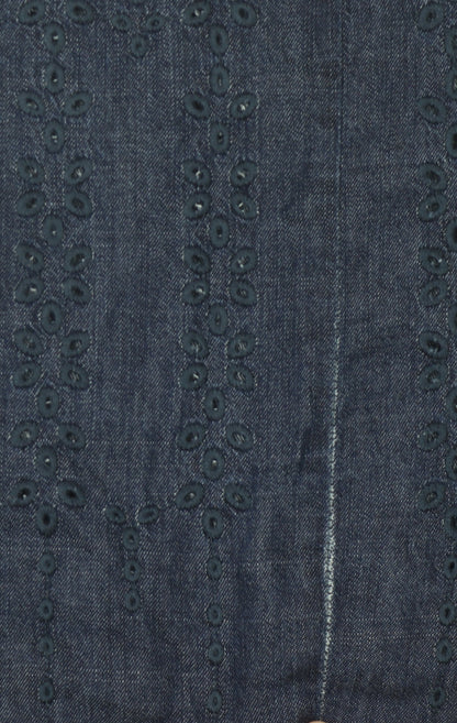 Next Women's Blue Short Sleeve Denim Dress Size 6