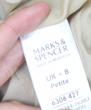 Marks and Spencer Women's Brown Pinstripe Blazer Size 8