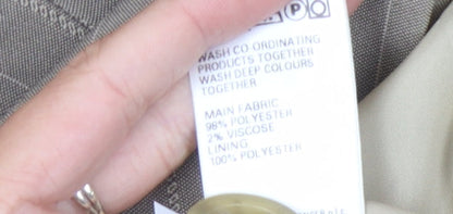 Marks and Spencer Women's Brown Pinstripe Blazer Size 8