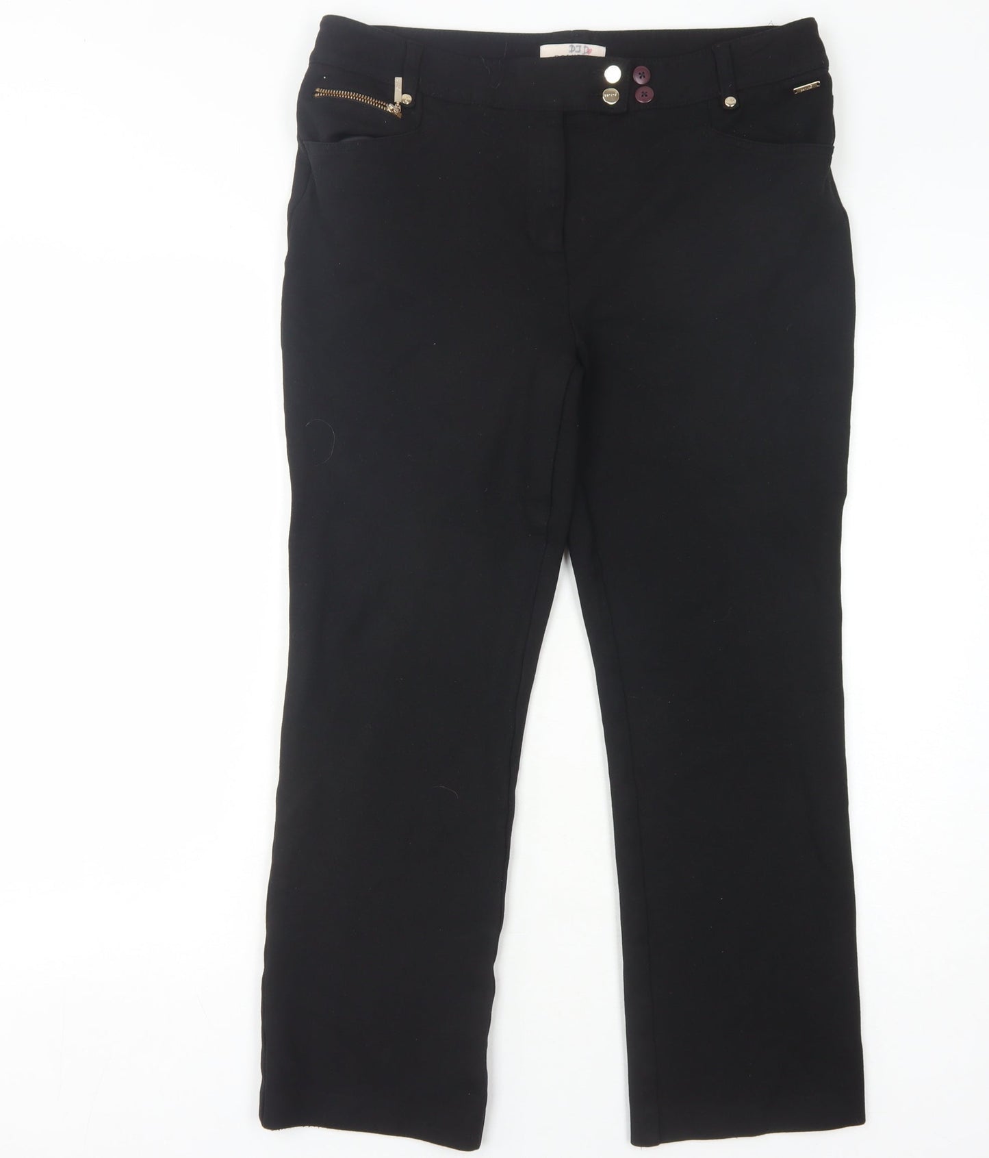 Womens UK Size 14 Marks and Spencer Regular Fit  Black Trousers