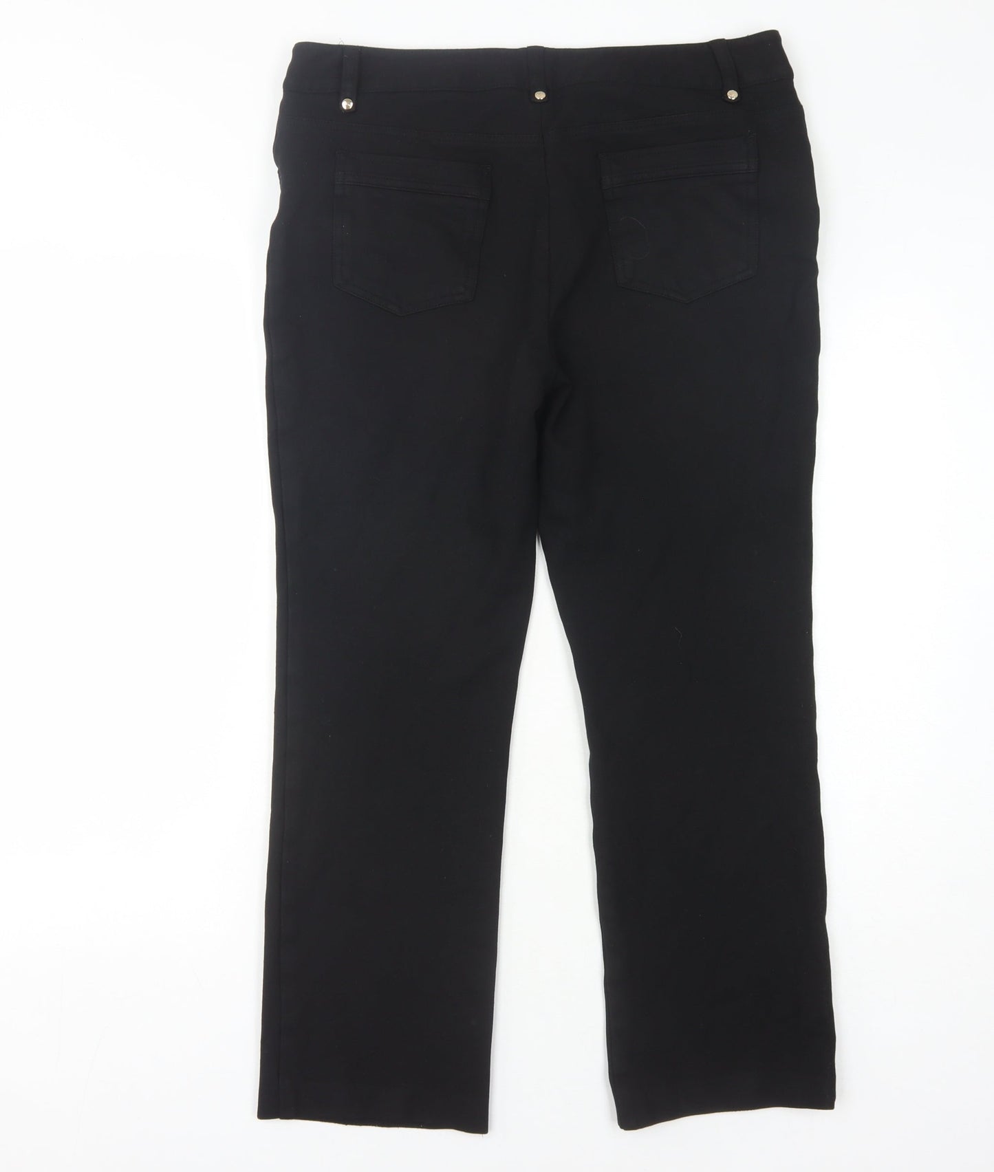 Womens UK Size 14 Marks and Spencer Regular Fit  Black Trousers