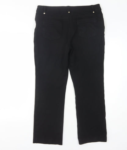 Womens UK Size 14 Marks and Spencer Regular Fit  Black Trousers