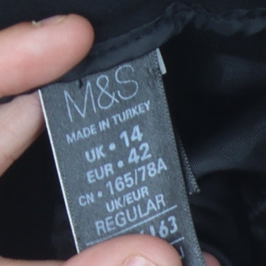 Womens UK Size 14 Marks and Spencer Regular Fit  Black Trousers
