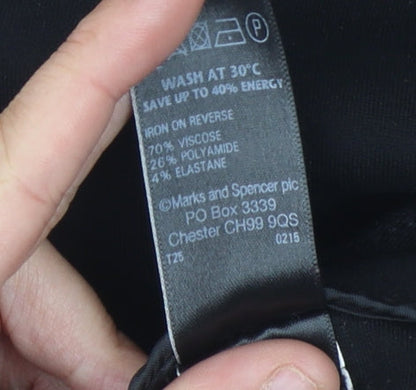 Womens UK Size 14 Marks and Spencer Regular Fit  Black Trousers
