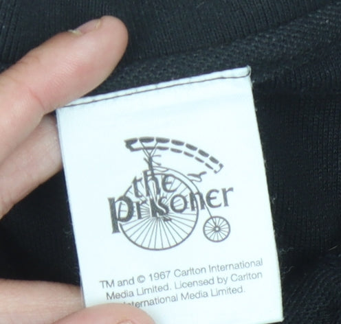 Jerzees Unisex Adults Black Polo XL - The Prisoner Logo
