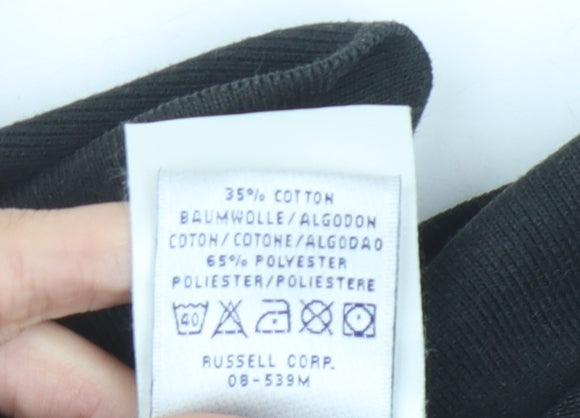 Jerzees Unisex Adults Black Polo XL - The Prisoner Logo