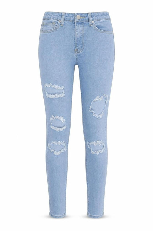 Womens UK Size 6 Boohoo  Skinny Blue Jeans