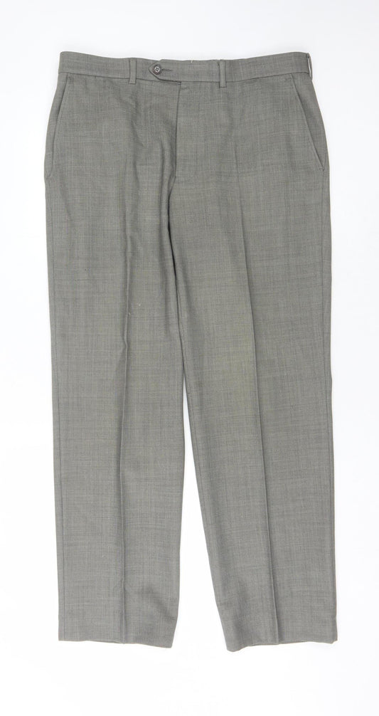 Marks and Spencer Men's Grey Dress Pants L 34in