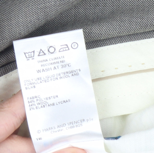 Marks and Spencer Men's Grey Dress Pants L 34in