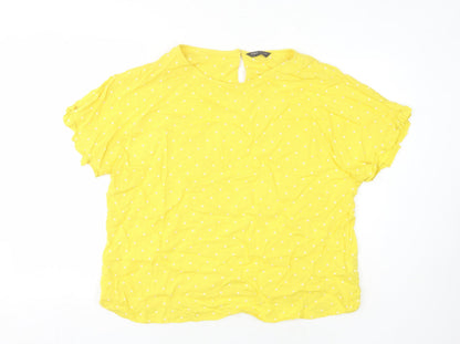 Womens UK Size 16 Marks and Spencer Yellow Basic Blouse