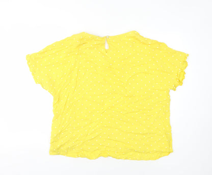 Womens UK Size 16 Marks and Spencer Yellow Basic Blouse