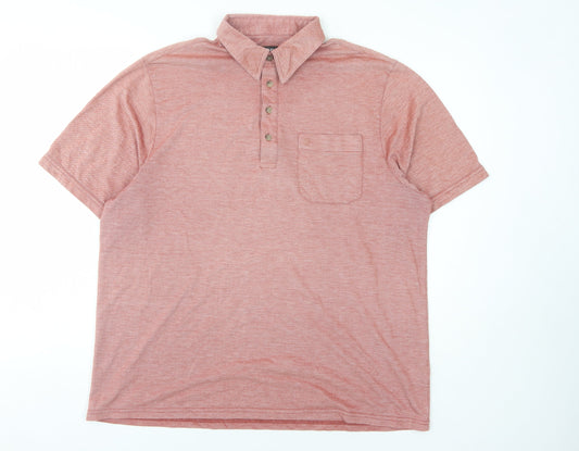 Farah Men’s Pink Polo Shirt L Regular Fit