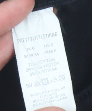 PrettyLittleThing Women's Black Skinny Jeans - Size 6