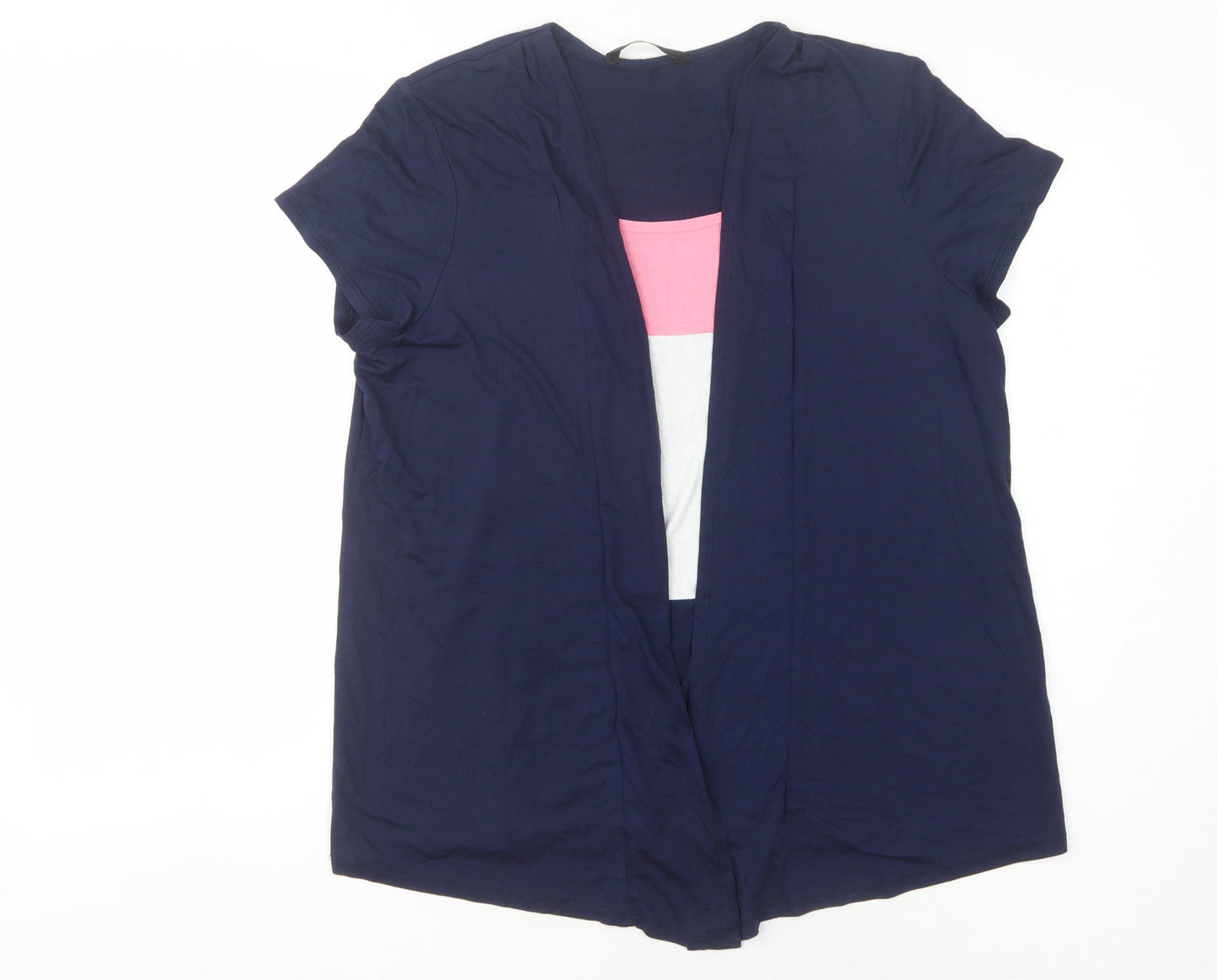 Womens UK Size 18 BHS Blue Basic T-Shirt