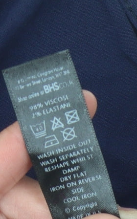 Womens UK Size 18 BHS Blue Basic T-Shirt