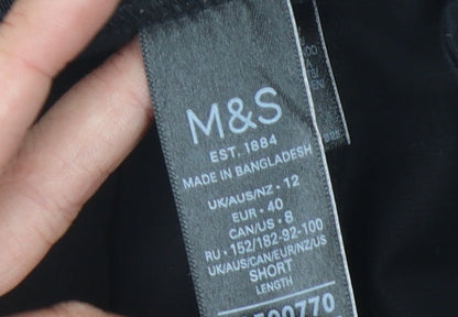 Marks and Spencer Men's Black Trousers Size 12
