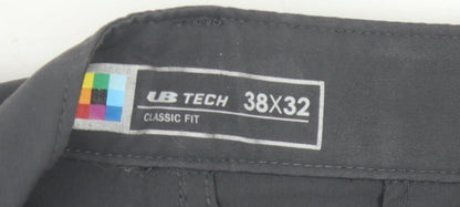 UB Tech Men's Black Walking Trousers - L 38x32 Classic