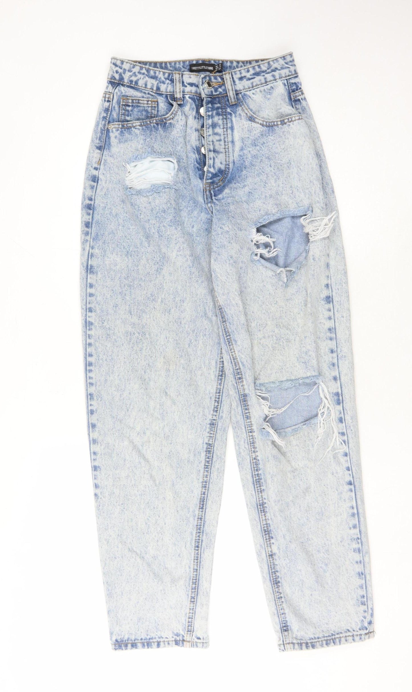 Womens UK Size 6 PRETTYLITTLETHING  Mom Blue Jeans