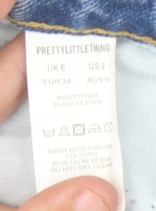 Womens UK Size 6 PRETTYLITTLETHING  Mom Blue Jeans