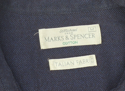 Marks and Spencer Blue Men's M Long Sleeve Shirt