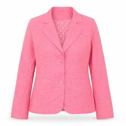 Topshop Women's Pink Blazer UK Size 10, Linen Blend