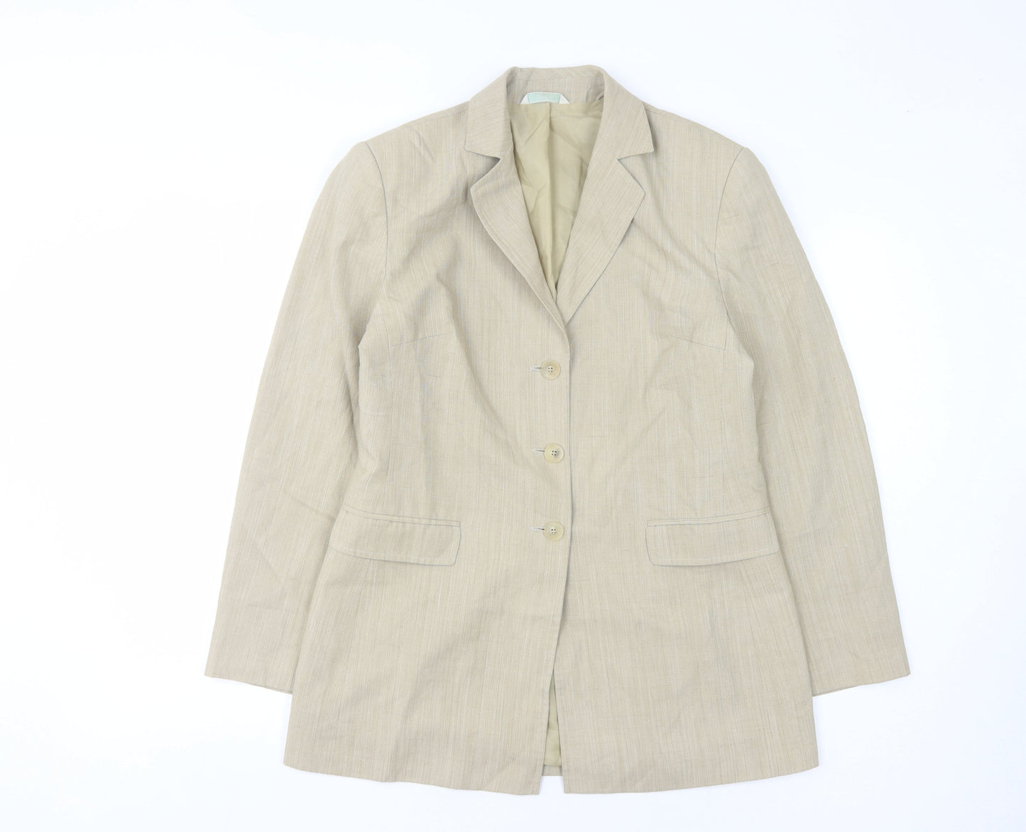 Marks and Spencer Women's Beige Blazer Size 12 Standard Fit