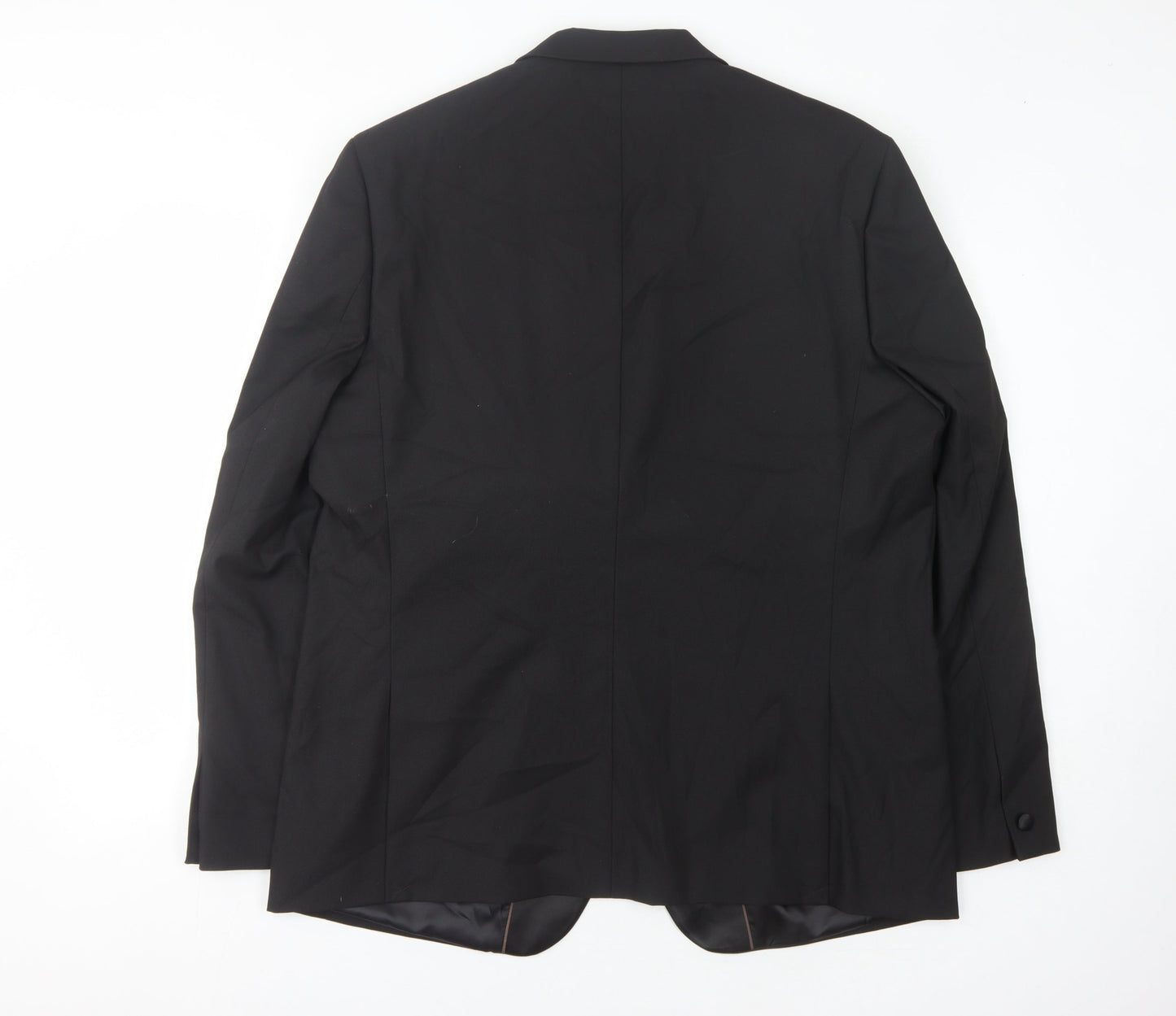 Mens UK Size 46 River Island Regular Black Suit Jacket