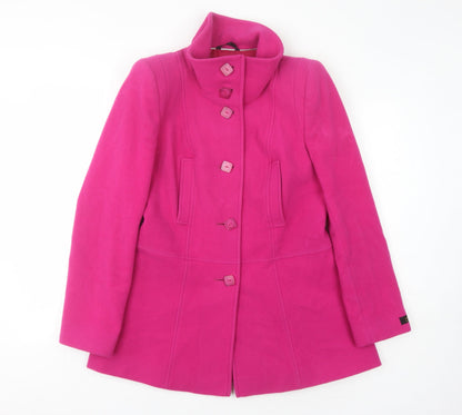 Womens UK Size 12 Marks and Spencer Pink Basic Coat