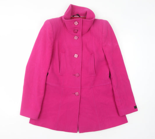 Womens UK Size 12 Marks and Spencer Pink Basic Coat