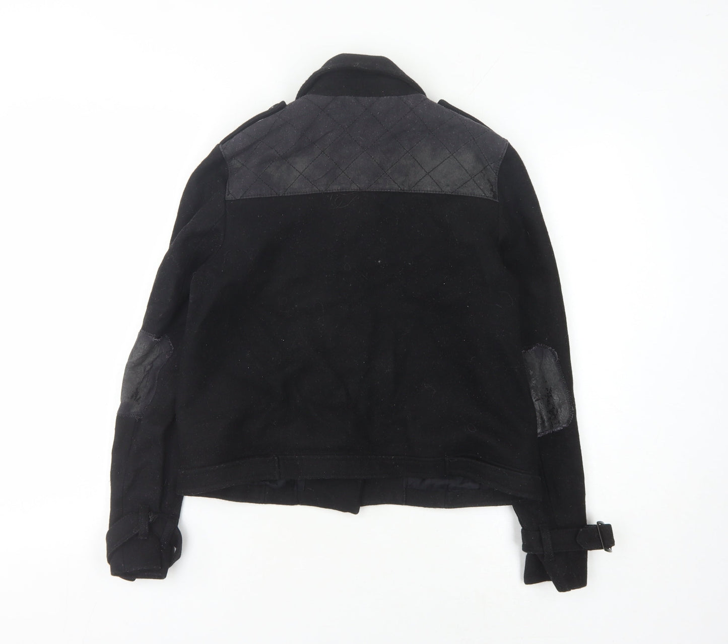 NW3 Women's Black Jacket Size 12 Wool Quilted