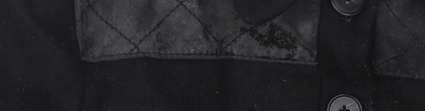 NW3 Women's Black Jacket Size 12 Wool Quilted