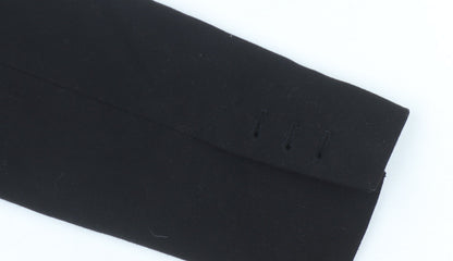 Zara Women's Black Double-Breasted Cropped Blazer, Size 12