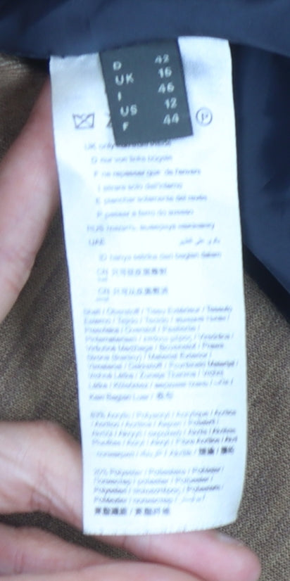 Esprit Women's Brown Blazer Size 16 Regular Fit