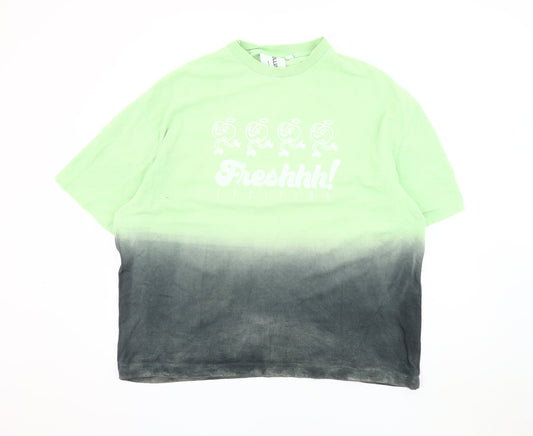 Mens UK Size L COLLUSION Green  T-Shirt