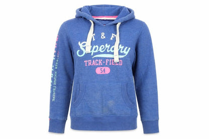 Womens UK Size S Superdry Blue Pullover Hoodie