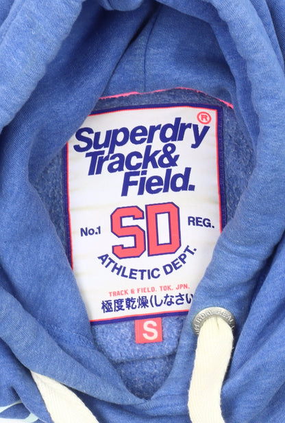 Superdry Women's Blue Pullover Hoodie, Size S, Casual Sport Style