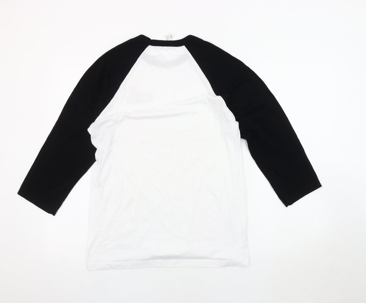 Bella+Canvas Men's Black and White Raglan T-Shirt M