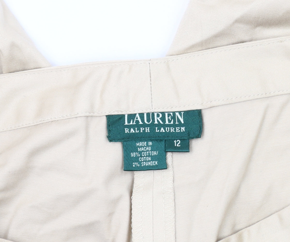 Lauren Ralph Lauren Women's Beige Trousers Size 12