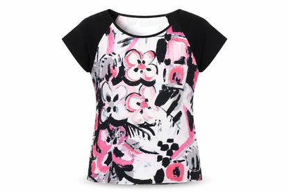 Womens UK Size 16 BASSINI Multicoloured Basic T-Shirt