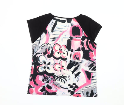 Womens UK Size 16 BASSINI Multicoloured Basic T-Shirt