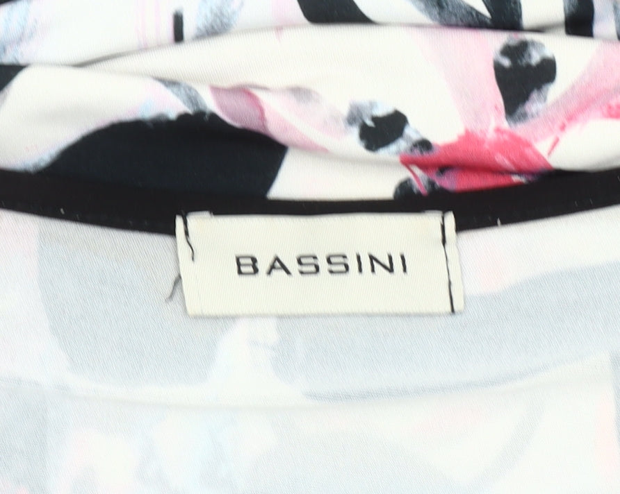 Womens UK Size 16 BASSINI Multicoloured Basic T-Shirt